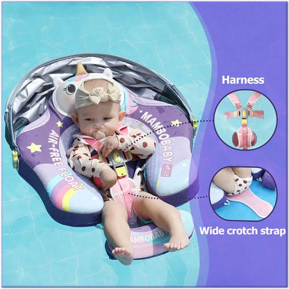 Mambobaby Float Safe Solid Core ST-Unicorn B503-143-W-Z Comfort Always: Skin-friendly Coat Baby Swimming Ring Toddler Pool Float Good Vibrations