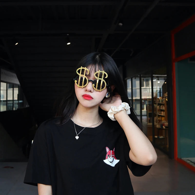1 Pcs Sunglasses Funny Crazy Party Dress Glasses Accessories Novelty Costume Party Carnival Glasses Event Decoration Supplies Good Vibrations
