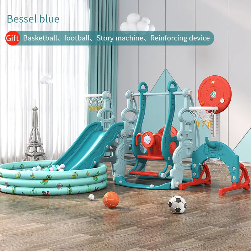 Hot Selling Indoor Playground Equipment HDPE/PE Material Sliding Slide Swing Set Playhouse Combination for Daycare Baby Play Good Vibrations