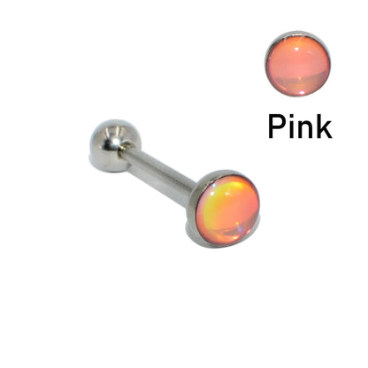 1PC Surgical Steel Tongue Barbell Ring Tongue Piercing Tongue Rings Flash Film Bling Bling Helix Stud New Body Piercing Jewelry Good Vibrations