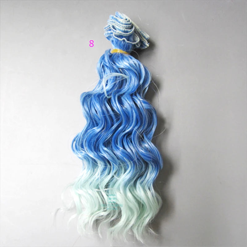 15cm & 25cm*100cm Wool rolls dolls wig for 1/3 1/4 1/6 BJD/SD Doll hair Accessories Good Vibrations