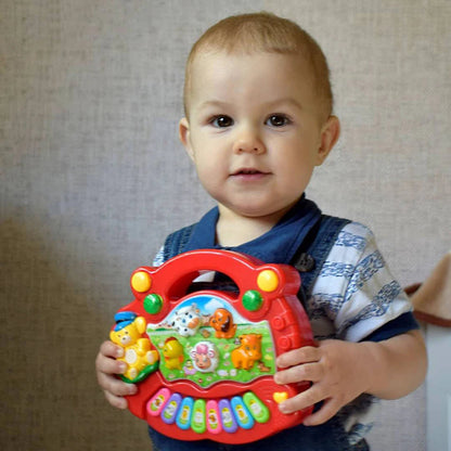 Baby Musical Toy with Animal Sound Kids Piano Keyboard Electric Flashing Music Instrument Early Educational Toys for Children Good Vibrations
