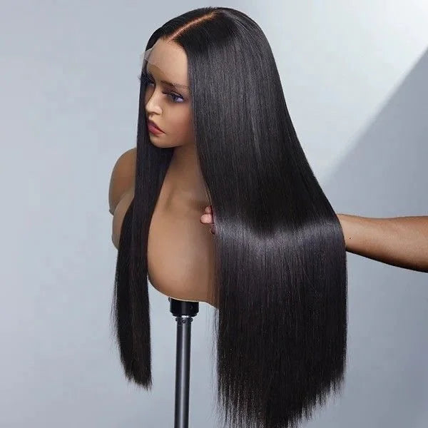 High Quality Virgin Remy Hair Wear Go Glueless Brazilian Wigs Natural Straight 13x6 Full HD Frontal Transparent for Bleached Good Vibrations