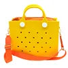 2026 New Arrivals Candy Color EVA Tote Bag for DIY Charms Waterproof Beach Bag Adjustable Strap Casual Travel Shopping Good Vibrations