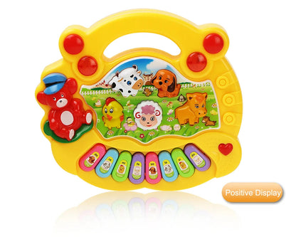 Baby Musical Toy with Animal Sound Kids Piano Keyboard Electric Flashing Music Instrument Early Educational Toys for Children Good Vibrations