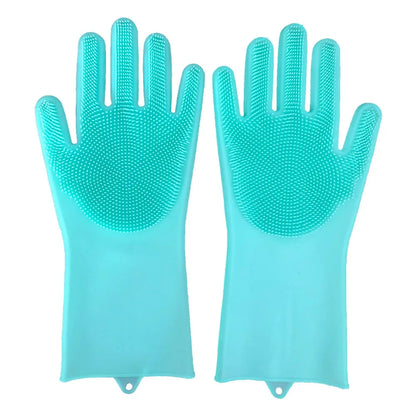 Food Grade Household Cleaning Kitchen Gadgets Scrubber Kitchen Silicone Gloves Dishwashing Good Vibrations