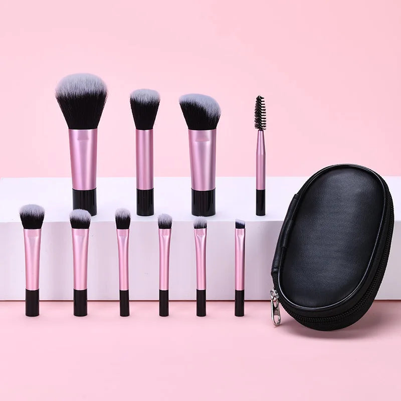 Wholesale 10 Pcs Makeup Brushes Tool Set Cosmetic Powder Eye Shadow Foundation Blush Blending Makeup Brush Set Good Vibrations