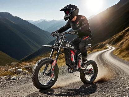 HEZZO Ebike D5 60V 3000W 20Inch Powerful Cross Motorbike 30Ah 70KM/H 160Nm 120Km Dirtb Bike Electric Bike EU UK US Warehouse Good Vibrations