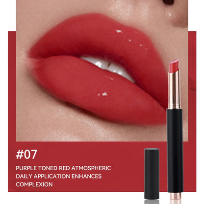 Custom Private Label Press Glossy Lip Stick Hydrating Moisturizing Plumping Vegan Non-drying Lipstick Nourishing Lip Stain Good Vibrations