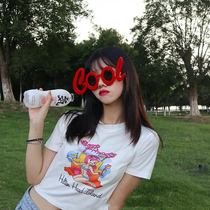 1 Pcs Sunglasses Funny Crazy Party Dress Glasses Accessories Novelty Costume Party Carnival Glasses Event Decoration Supplies Good Vibrations