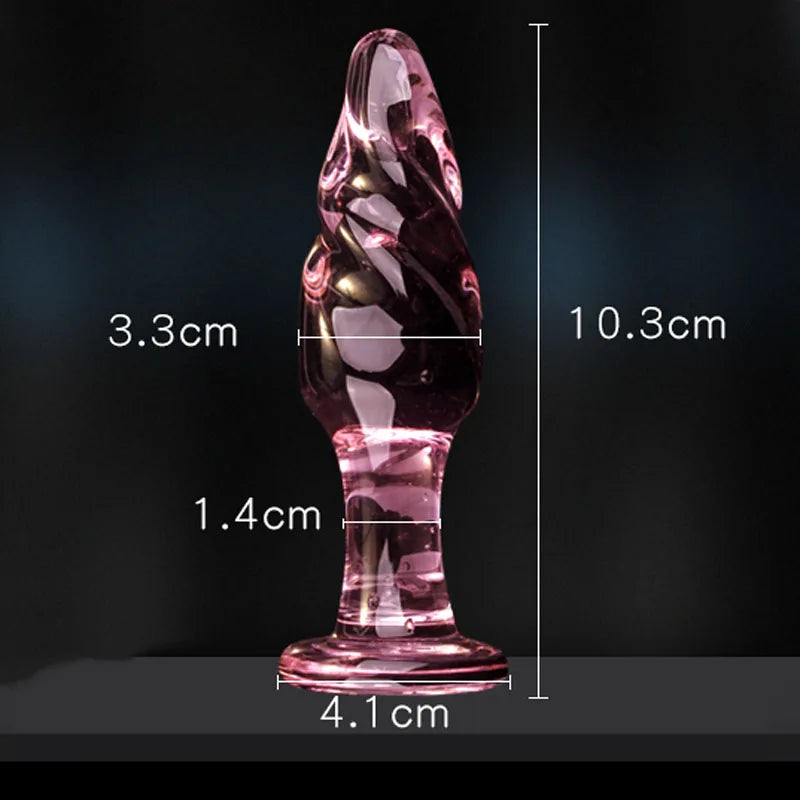 Candiway Exquisite Pink Crystal Glass Anal Plug Adult Masturbation Products Prostate Massager Erotic Toys For Couple (5 Styles) Good Vibrations Adult Super Store