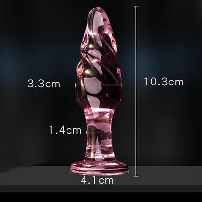 Candiway Exquisite Pink Crystal Glass Anal Plug Adult Masturbation Products Prostate Massager Erotic Toys For Couple (5 Styles) Good Vibrations Adult Super Store