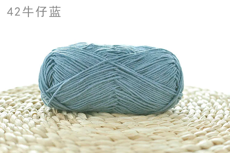 Factory Wholesale Recycled Baby Cotton Yarn 4 Strands of Milk Yarn Bag for Doll Clothes Hand-Knitted High Tenacity for Weaving Good Vibrations
