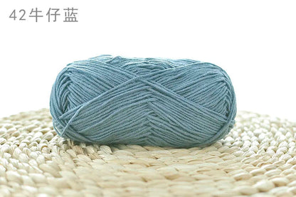 Factory Wholesale Recycled Baby Cotton Yarn 4 Strands of Milk Yarn Bag for Doll Clothes Hand-Knitted High Tenacity for Weaving Good Vibrations
