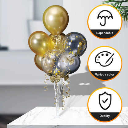 Balloon Stand Kits, Balloon Sticks Holder with Base for Table Graduation Birthday Baby Shower Gender Reveal Party Decorations Good Vibrations