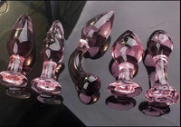 Candiway Exquisite Pink Crystal Glass Anal Plug Adult Masturbation Products Prostate Massager Erotic Toys For Couple (5 Styles) GOOD Vibrations