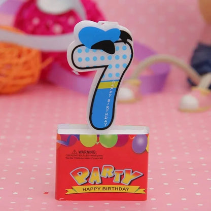 Birthday Candle Mouse Party Decorations Number Candle Cake Toppers Decorations for Home Kids's Gift Candle DIY Cake Flags Good Vibrations