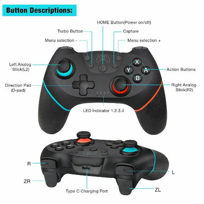 Switch Pro Controller Wireless Bluetooth Gamepad Joystick For Nintend Switch Console Pro Host With 6-axis vibration game Handle Good Vibrations