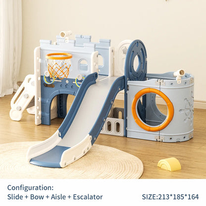 Pirate Ship Indoor Playhouse Slide Baby Plastic Toy for Toddlers Kids Home Playground Playroom Equipment Garden Shopping Mall Good Vibrations