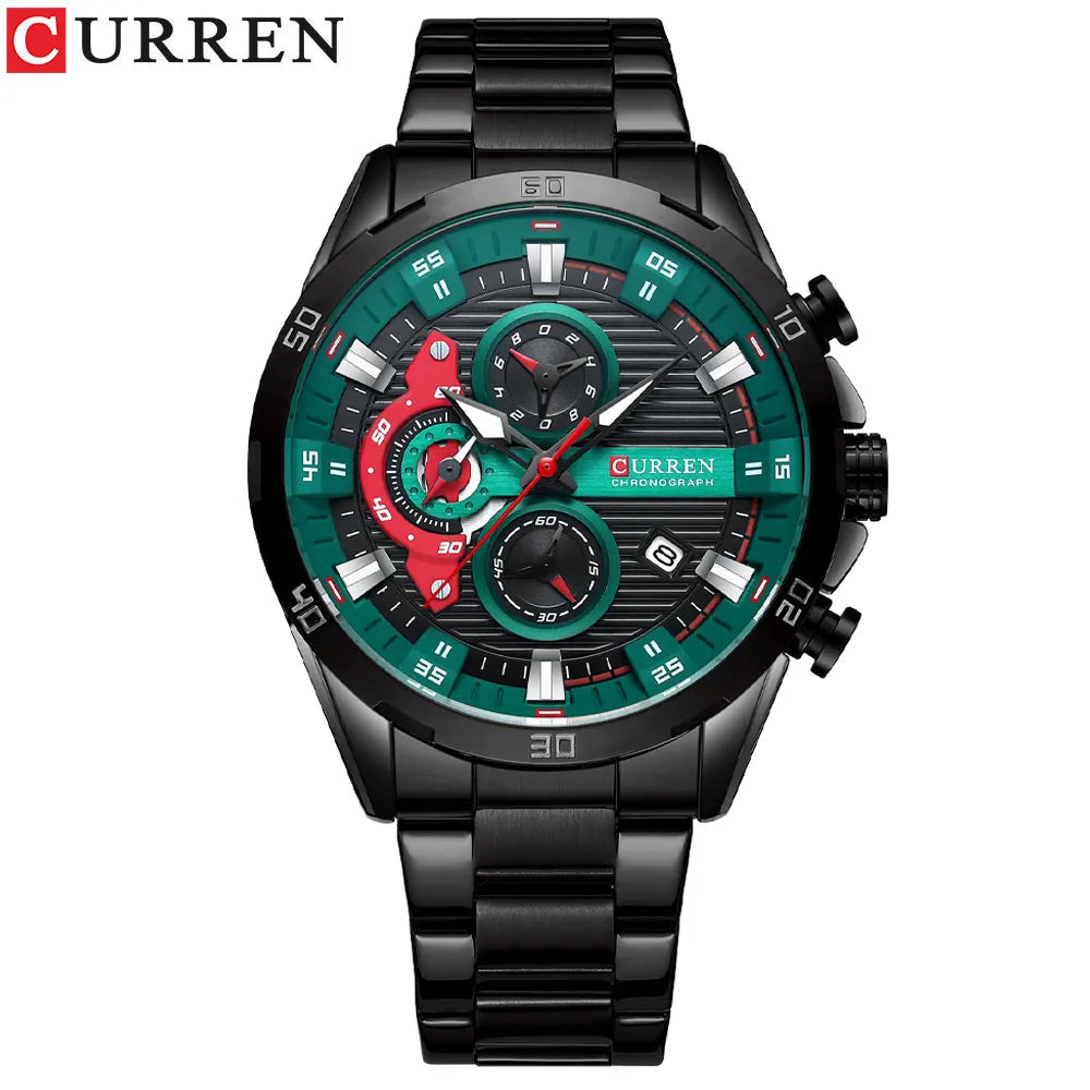 Watches For Men CURREN Man WristWatch Waterproof Chronograph Men Watch Military Top Brand Luxury StainlessSteel Sport Male Clock Good Vibrations