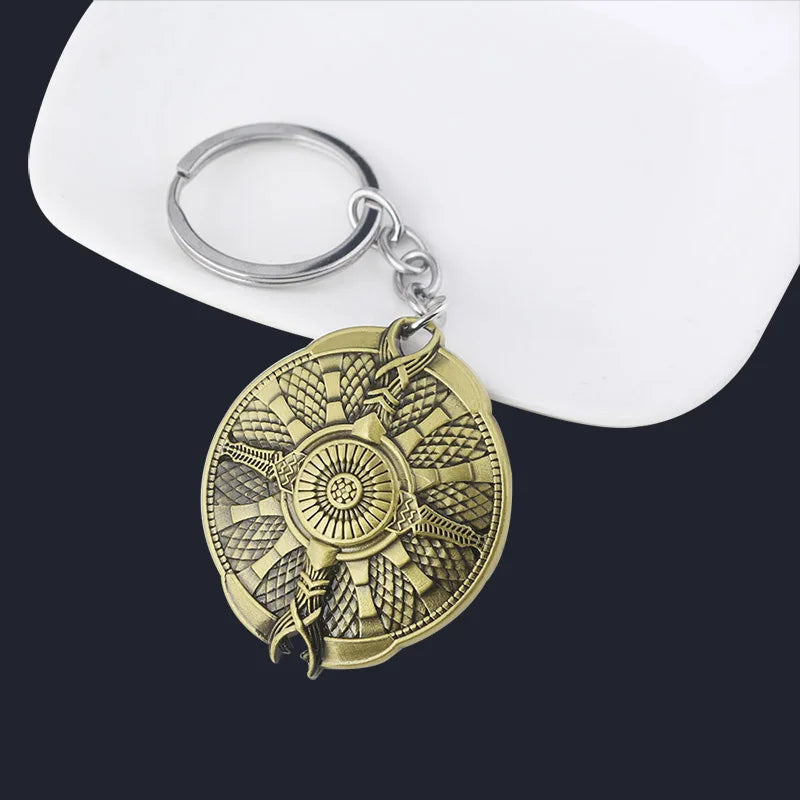 New God of War 4 Kratos Sword Keychain Pendant Keyring Jewelry Men And Women Car key chain Accessories Good Vibrations