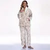 Free Shipping Winter Pajamas for Women Set Spandex 2 Piece Loungewear Women Print Sleepwear Good Vibrations