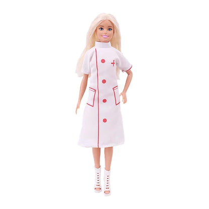 Doctor And Nurse Clothes, Mini Medical Equipment,Protective Suit,Uniform Suitable For 11.5 Inch Ken & 30cm Doll Accessories Good Vibrations