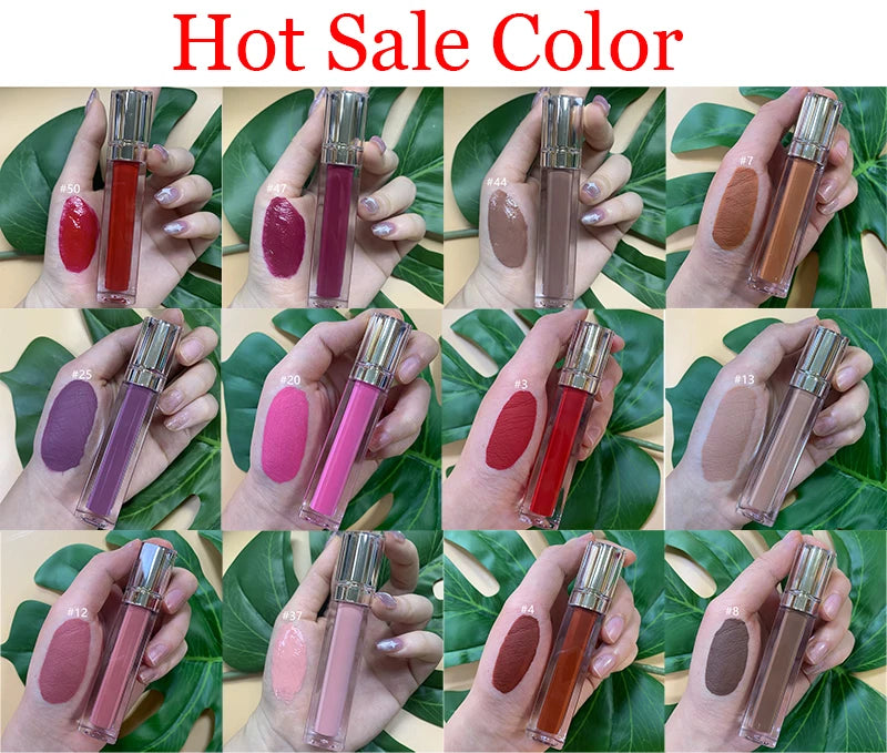 Hot Selling Liquid Matte Lipstick Private Label Waterproof Makeup Lip Gloss  Lipgloss for Women Good Vibrations