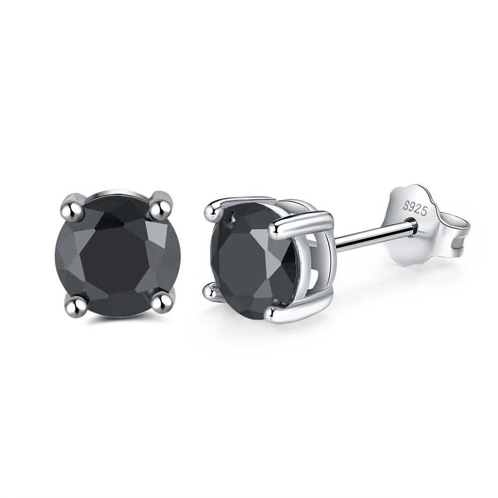 High Quality 925 Sterling Silver Simple and Stylish Four-claw Set with Zirconia Earring Wedding Jewelry for Women Men Wholesale Good Vibrations