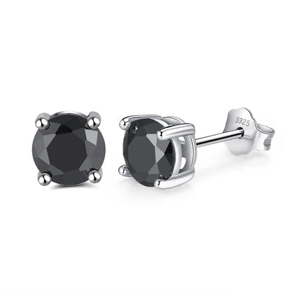 High Quality 925 Sterling Silver Simple and Stylish Four-claw Set with Zirconia Earring Wedding Jewelry for Women Men Wholesale Good Vibrations