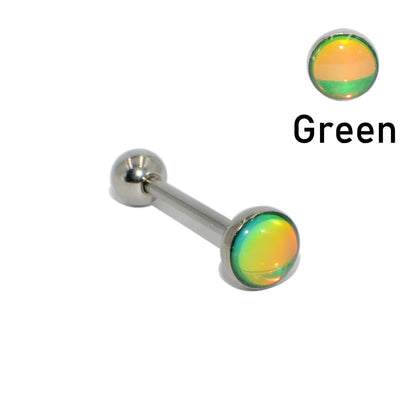1PC Surgical Steel Tongue Barbell Ring Tongue Piercing Tongue Rings Flash Film Bling Bling Helix Stud New Body Piercing Jewelry Good Vibrations