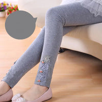 Spring Girls Leggings Cotton Trousers Fille Kids Pants Girls Pants Skinny Print Cartoon Pattern Children Leggings Trousers Good Vibrations