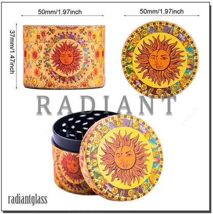 50MM Metal Tobacco Grinder for Kitchen Multifunctional Spice Crusher Kitchen Wholesale 4-layer Metal Smoking Mill Spice Grinder Good Vibrations