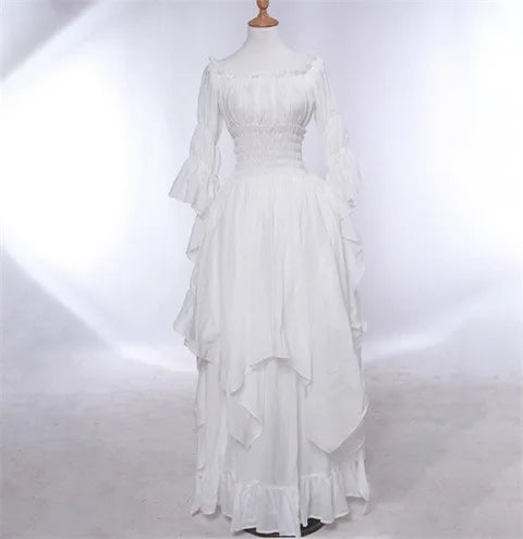 Plus Size Vintage Victorian Medieval Dress Renaissance Gothic Lolita Dress Women Cosplay Halloween Costume Prom Princess Gown Good Vibrations