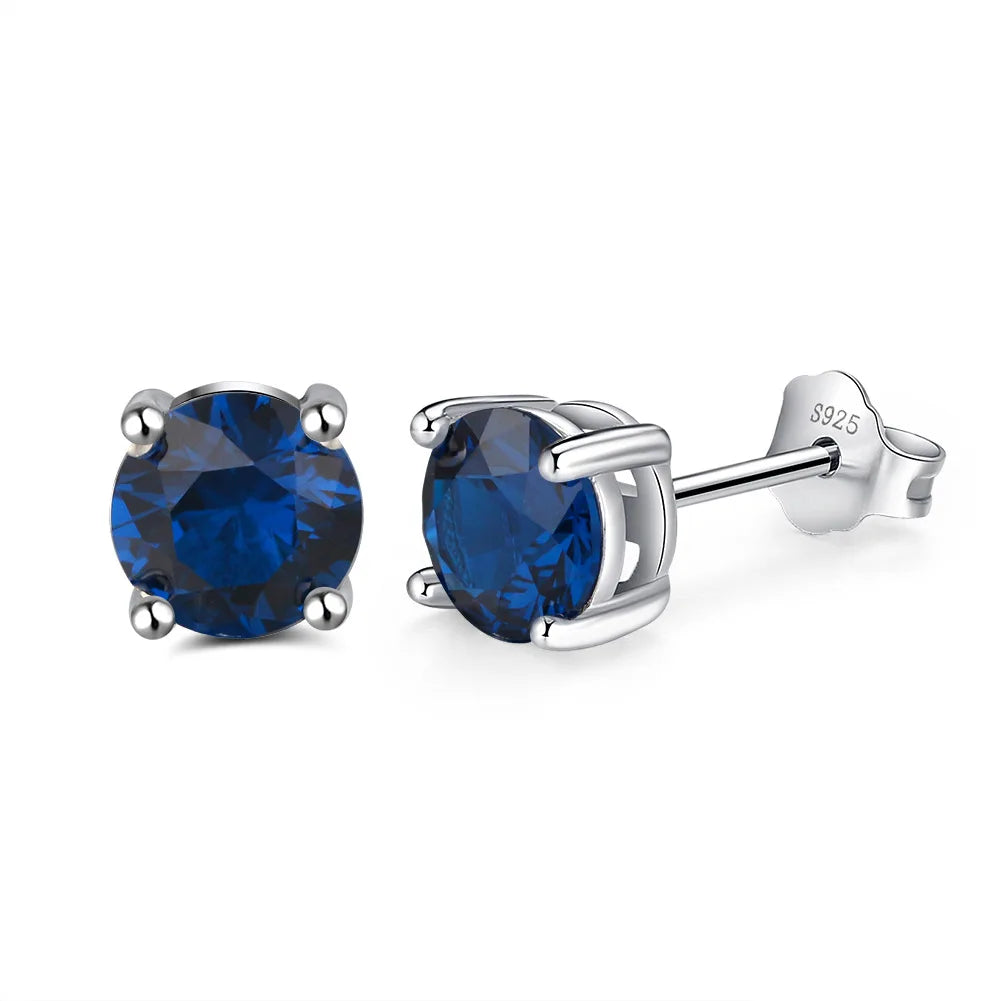 High Quality 925 Sterling Silver Simple and Stylish Four-claw Set with Zirconia Earring Wedding Jewelry for Women Men Wholesale Good Vibrations