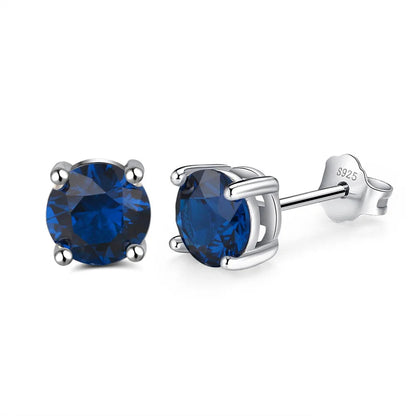 High Quality 925 Sterling Silver Simple and Stylish Four-claw Set with Zirconia Earring Wedding Jewelry for Women Men Wholesale Good Vibrations