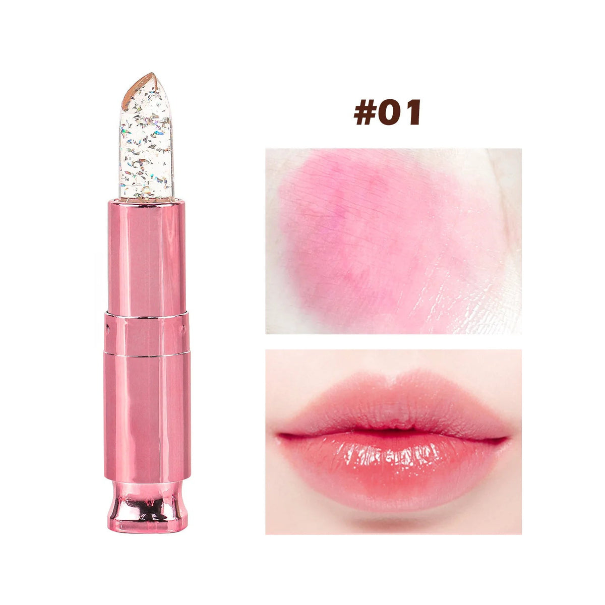Transparent Long Lasting Moisturizing Flower Lip Stick Lip Care Makeup Cosmetic Jelly Lipsticks Lip Balm Good Vibrations