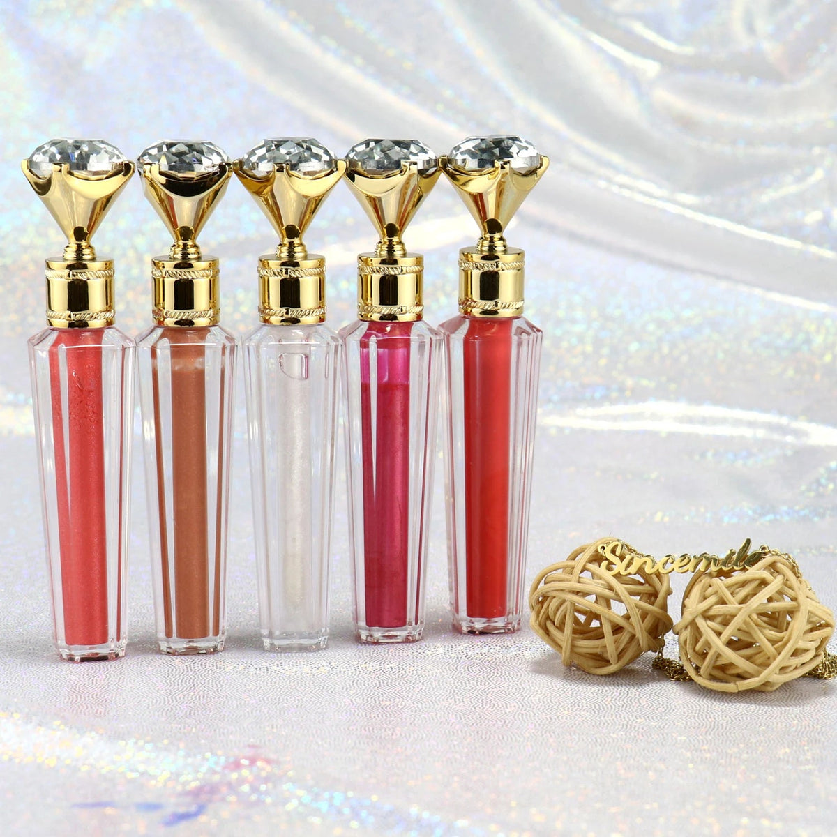 Hydrating Glossy Lipgloss High Quality Vegan Glossy Diamond Cover Shape Lip Gloss Good Vibrations