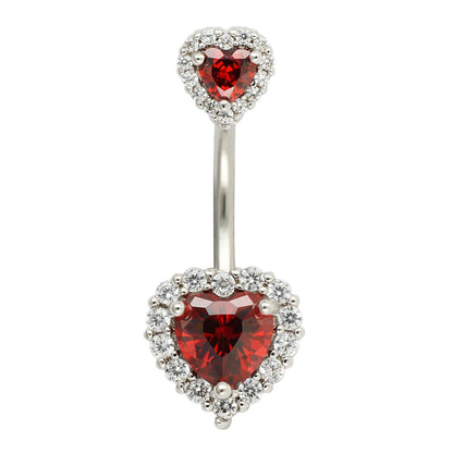 JHJT 14G Heart Belly Button Piercing Navel Ring 316L Surgical Stainless Steel CZ Belly Piercing Ombligo Jewelry for Women Good Vibrations Adult Super Store
