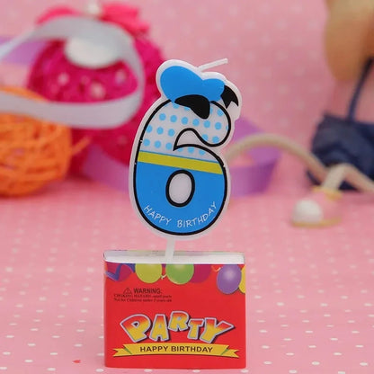 Birthday Candle Mouse Party Decorations Number Candle Cake Toppers Decorations for Home Kids's Gift Candle DIY Cake Flags Good Vibrations