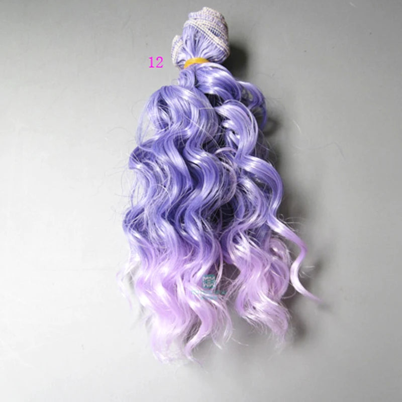 15cm & 25cm*100cm Wool rolls dolls wig for 1/3 1/4 1/6 BJD/SD Doll hair Accessories Good Vibrations