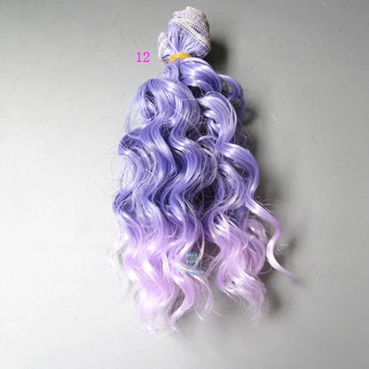 15cm & 25cm*100cm Wool rolls dolls wig for 1/3 1/4 1/6 BJD/SD Doll hair Accessories Good Vibrations