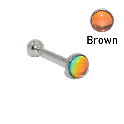 1PC Surgical Steel Tongue Barbell Ring Tongue Piercing Tongue Rings Flash Film Bling Bling Helix Stud New Body Piercing Jewelry Good Vibrations