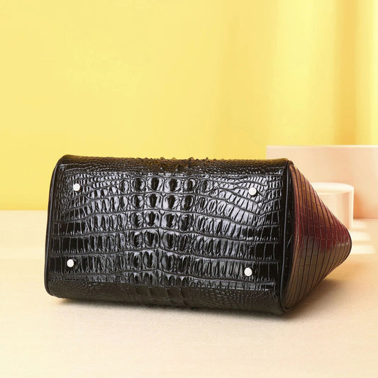 2025 New Luxury Trendy  High Quality Crocodile Pattern Shoulder Bag for Women, Large Capacity Fashionable Handbag Good Vibrations
