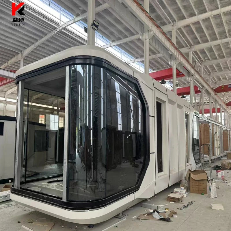 Prefab Vessel House Flat Pack Mobile Capsule Houses Ready Made House Home Steel Structure Homestay Detachable Space Capsule Good Vibrations