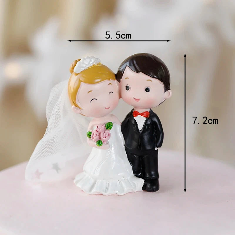 Happy Wedding  Anniversary Gold Castle Acrylic Cake Toppers  Bride Groom Mr Mrs Wedding Diamond Ring Cake Supplies Decoration Good Vibrations