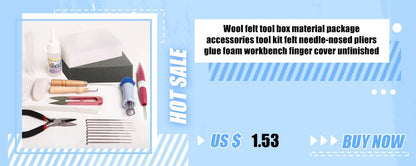 Cute and Interesting handmade toys DIY wool felt cat kits unfinished plush doll poking music toy gift Non-finished product Good Vibrations