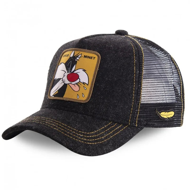 Hot Sale Unisex Anime Cartoon Cap High Quality Patch Draw Baseball Cap Men Trucker Hat Good Vibrations
