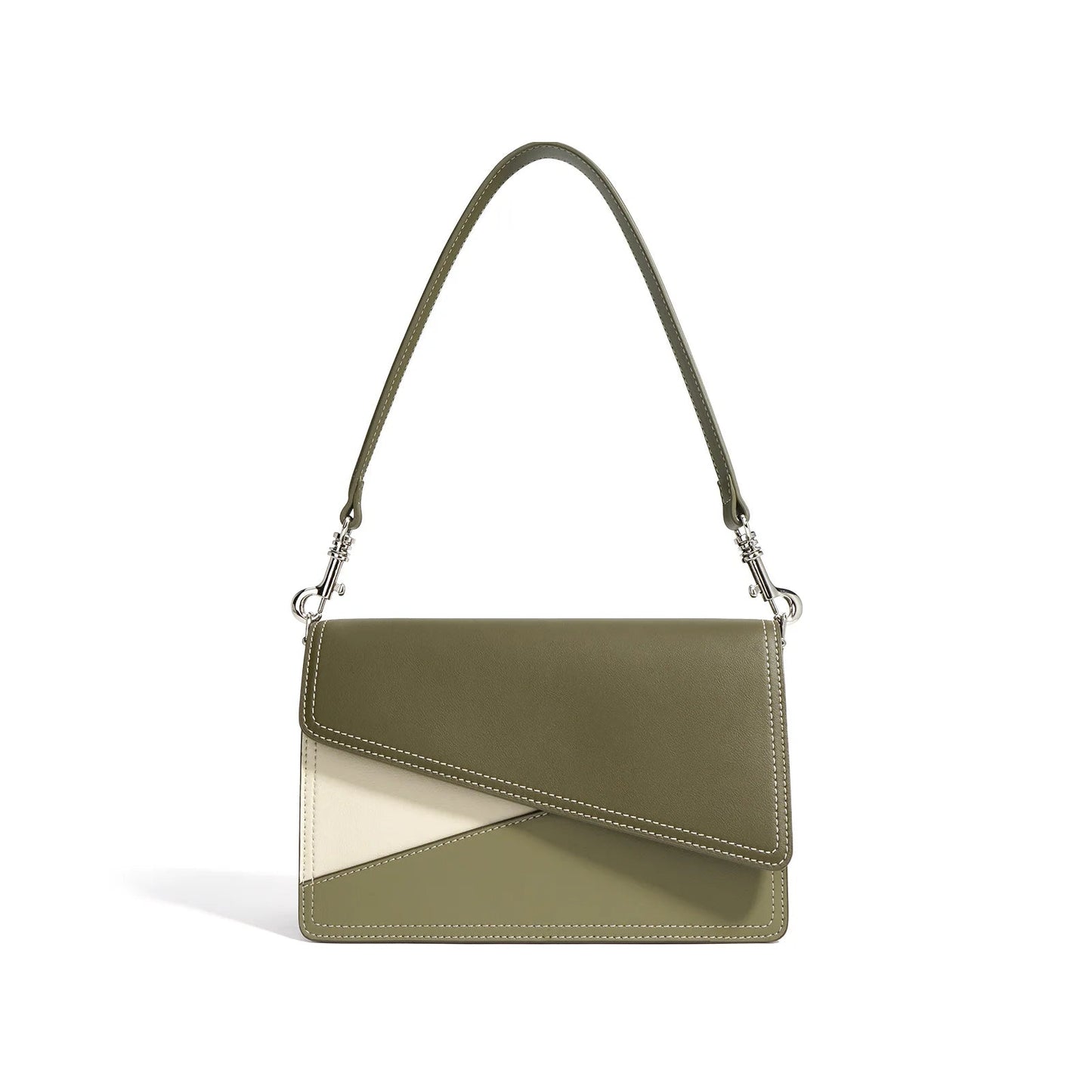 New Geometric Color Blocking Small square Bag 2024 Minimalist Color Blocking Single Shoulder Crossbody Versatile Underarm Bag Good Vibrations