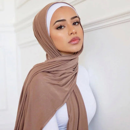 Instant Hijab Chiffon Jersey Hijab for Women Veil Muslim Fashion Islam Malaysian  Hijab Cap Scarf for Muslim Headscarf Good Vibrations